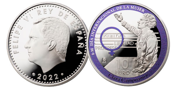 Moneda de plata dedicada al 8M